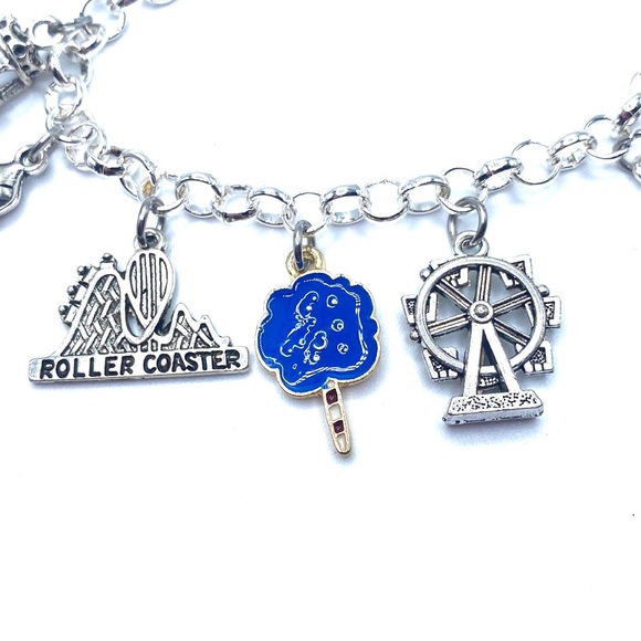 Amusement Park Charm Bracelet Rides Food Charms - Picture 8 of 8